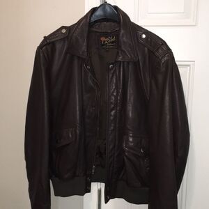Reed Sportswear Retro Airline Pilot Bomber Leather